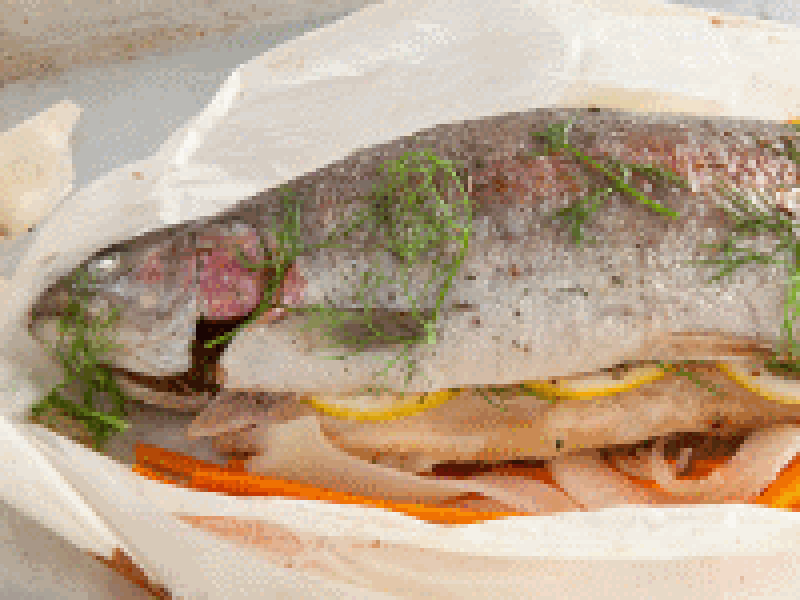 Whole Trout en Papillote